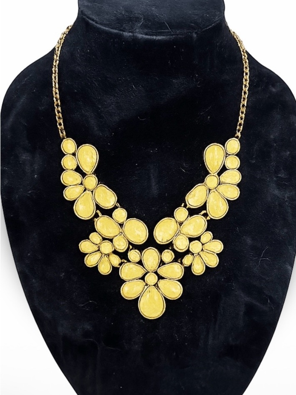 Yellow Floral Statement Necklace - Women Jewelry
